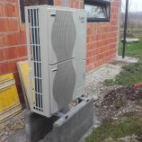 Toplotna črpalka zrak-voda Mitsubishi (inverter), stranka: Božič, Veliko Mraševo
